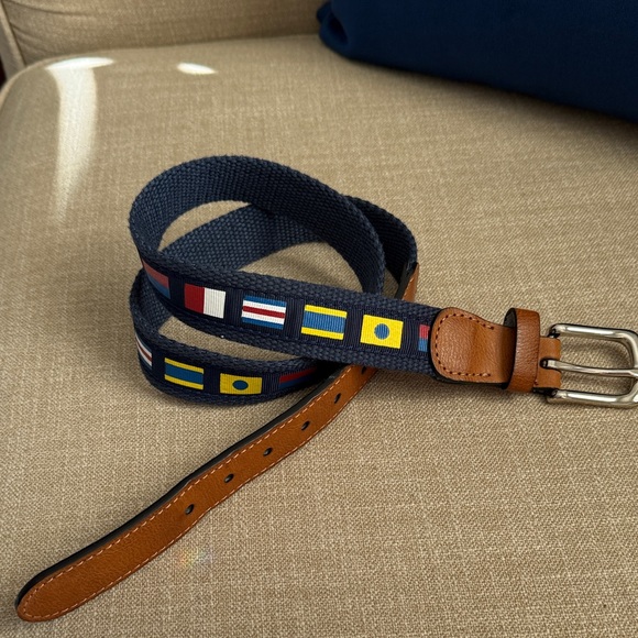 Nautical Patterned Men's Belt size 30-32 - Picture 1 of 3